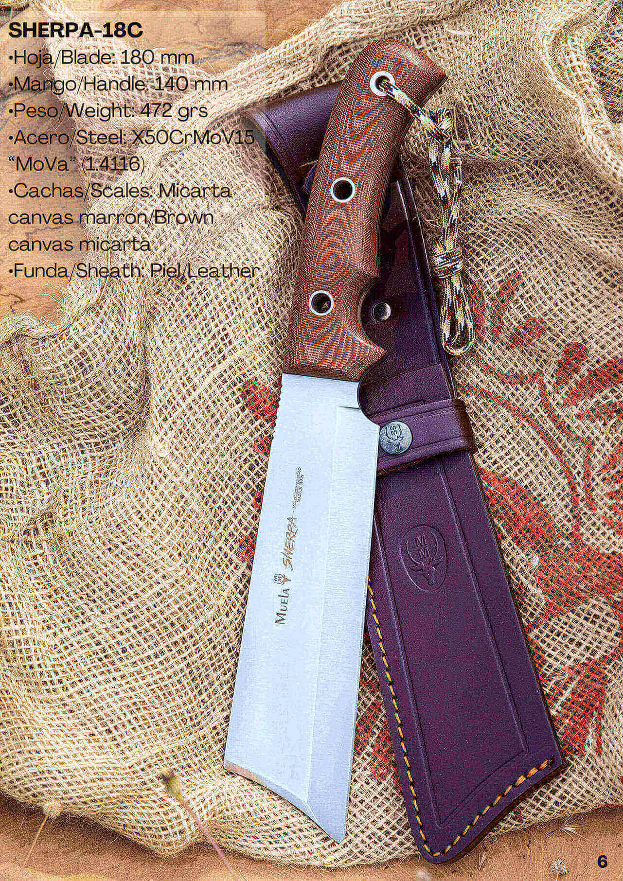 CUCHILLO MACHETE SHERPA 18C