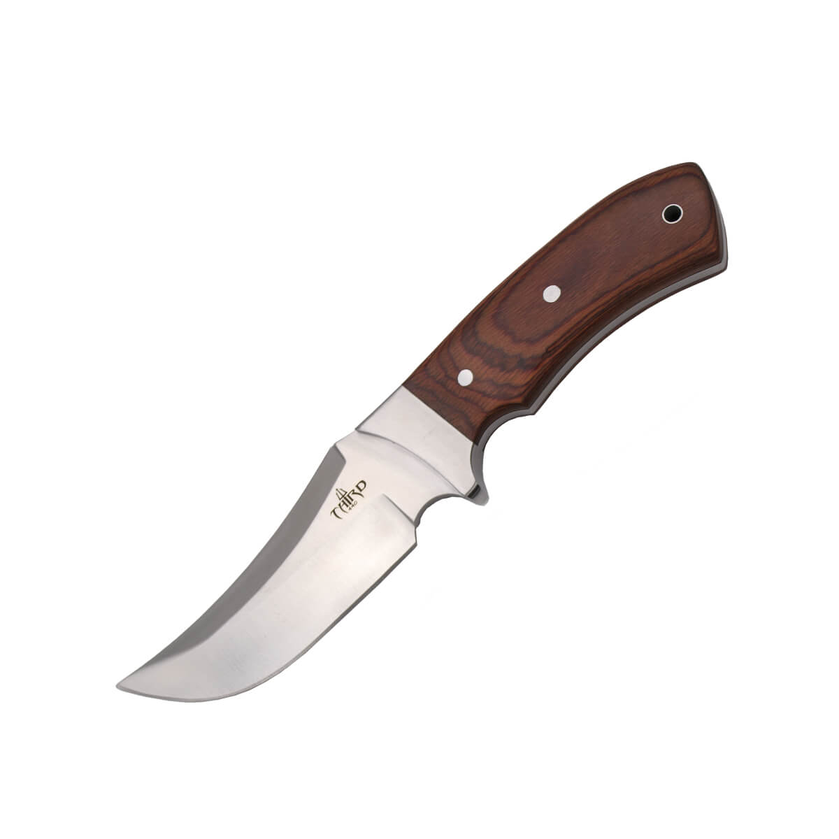 Cuchillo de caza enterizo con hoja de 12 cm y mango de pakkawood ...