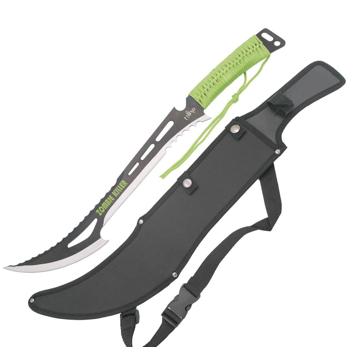 Zombie Killer machete with 44 cm blade and green handle
