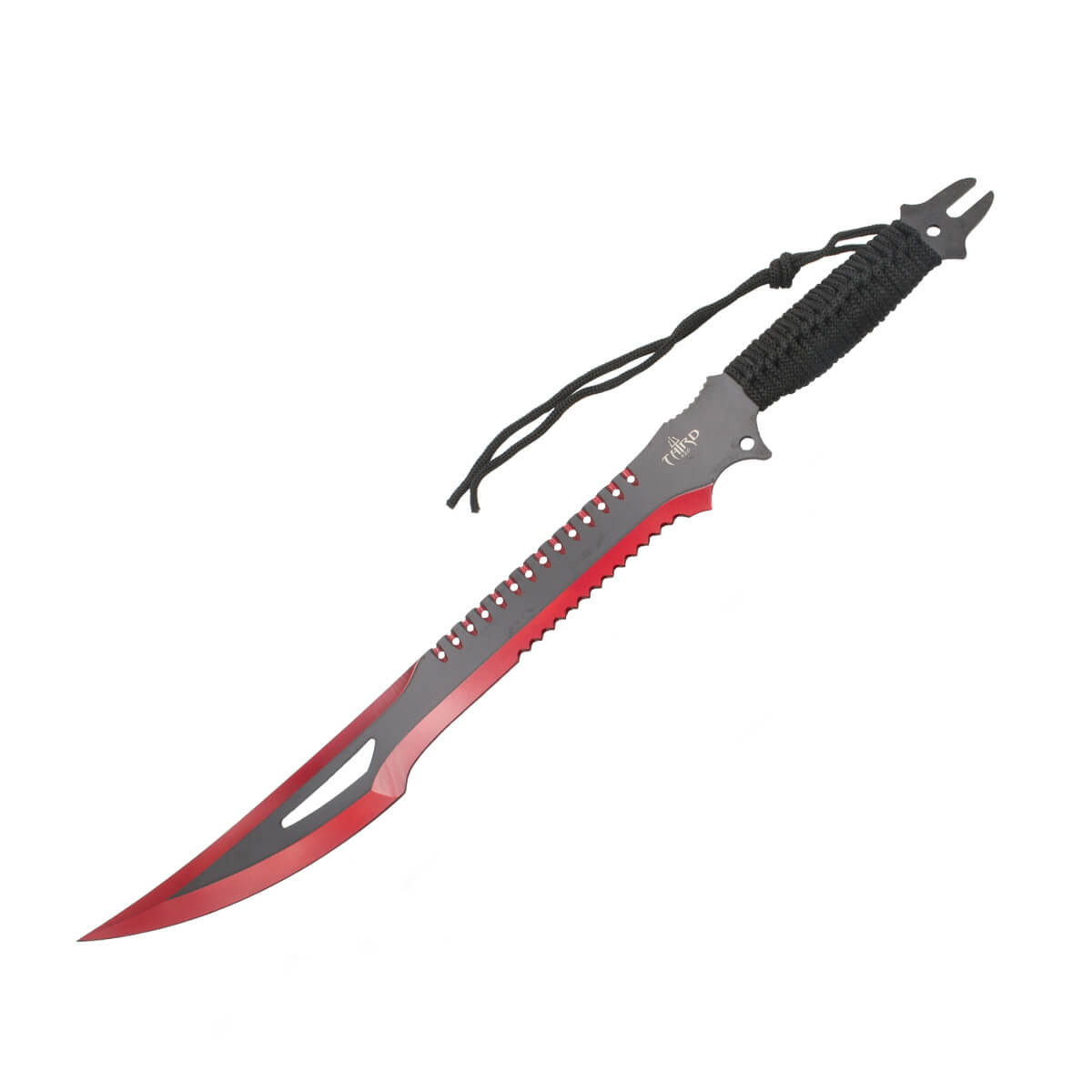 Large 63.5 cm cane cutter machete with black blade and red black ...