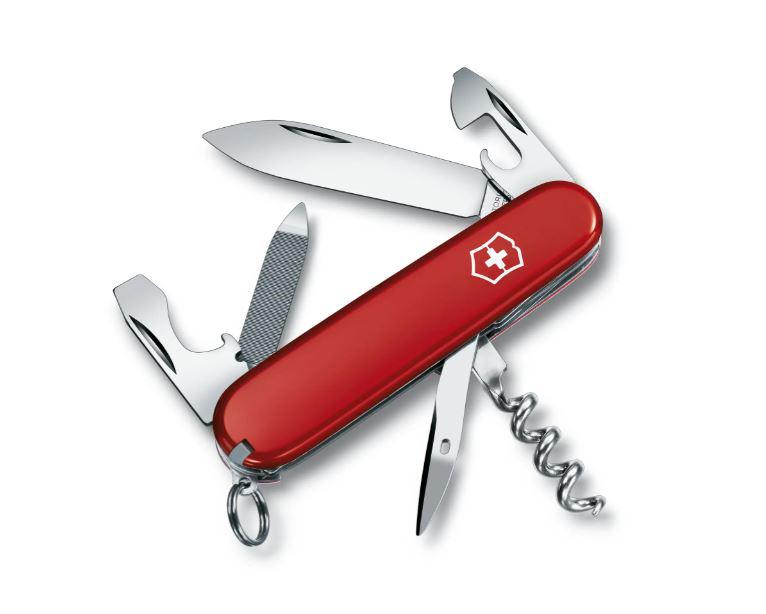 Multiuso Victorinox Sportsman vermelho com 13 utilizações em blis...