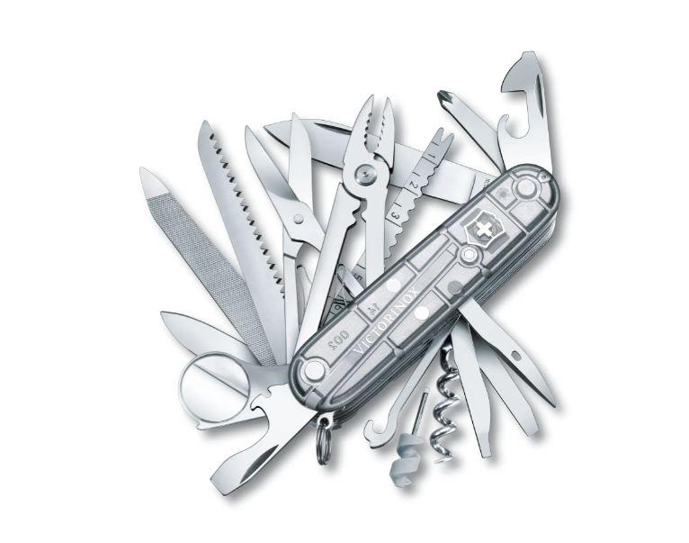Canivete Victorinox Swiss Champ prata transparente