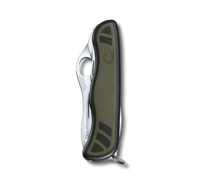 Navaja Victorinox Swiss Soldier's Knife 08 verde y negra con 10 usos en blister