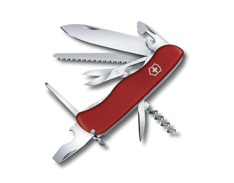 Faca multiuso Victorinox Outrider vermelha com 14 usos em blister