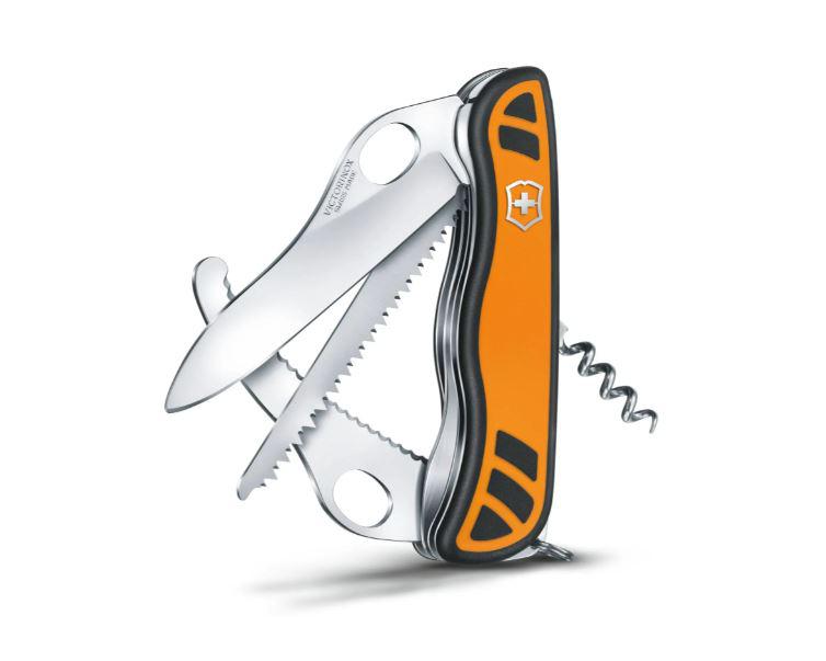 Faca multiuso Victorinox Hunter XT Grip preta e laranja