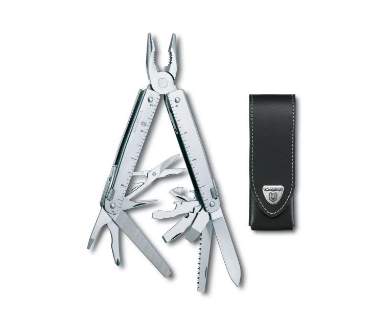 Pince multifonction Victorinox Swiss Tool X avec étui en cuir noir sous blister