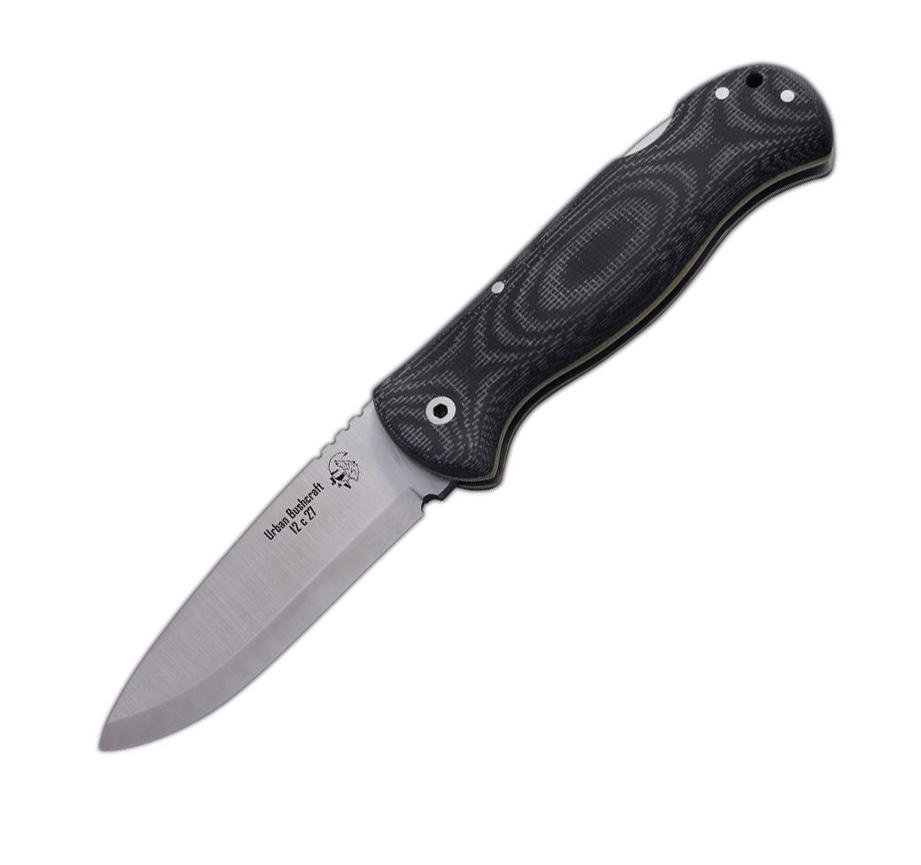JV Urban Bushcraft navaja campera con cachas de TRF negro