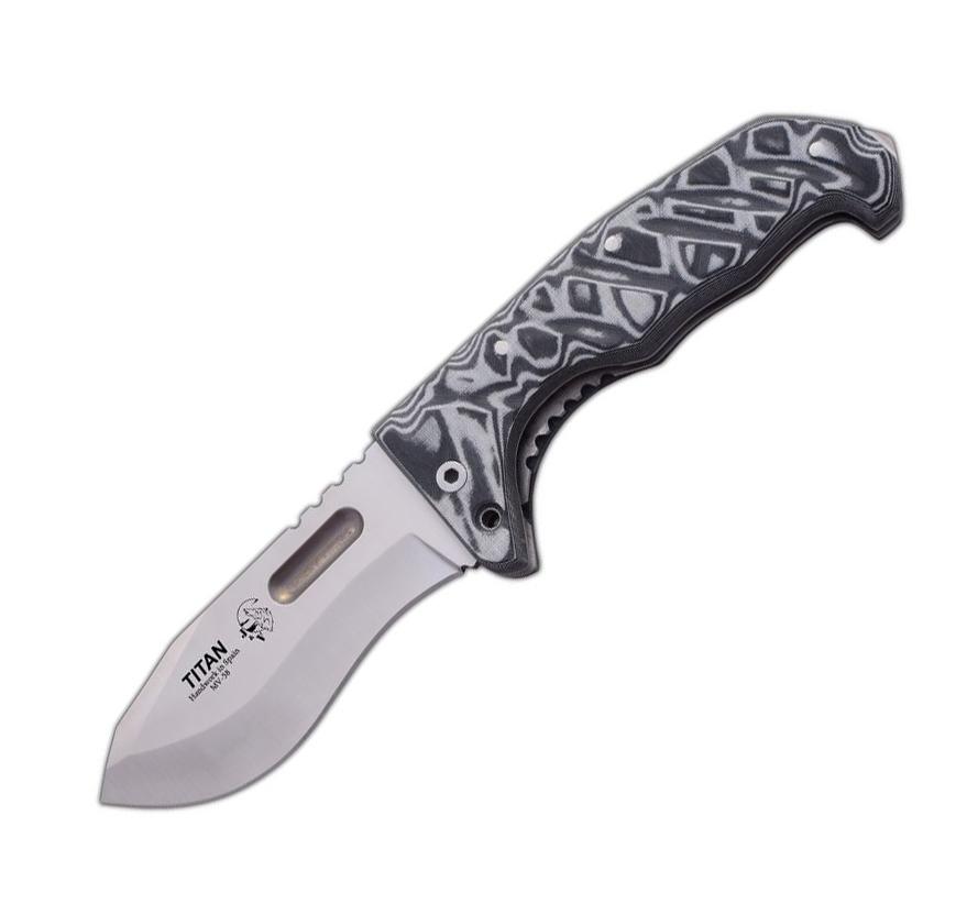 Navaja JV Titan Micarta Gris con funda económica