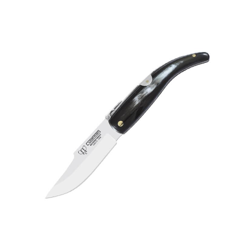 Navaja albaceteña Cudeman. Mango asta de toro pulida. Acero Mova. Funda skay