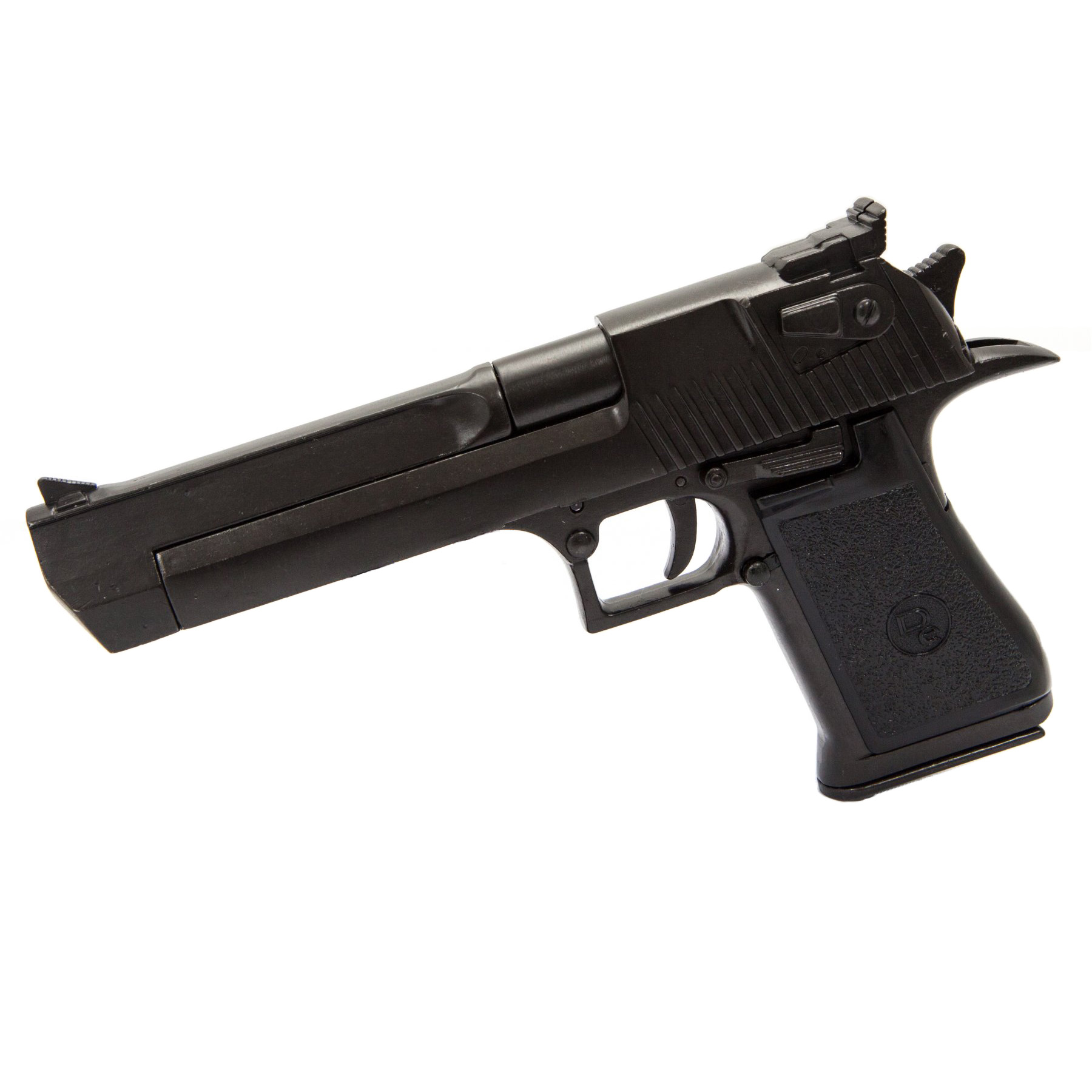 Réplica de pistola semiautomática, EUA-Israel 1982, metal lacado preto e plástico