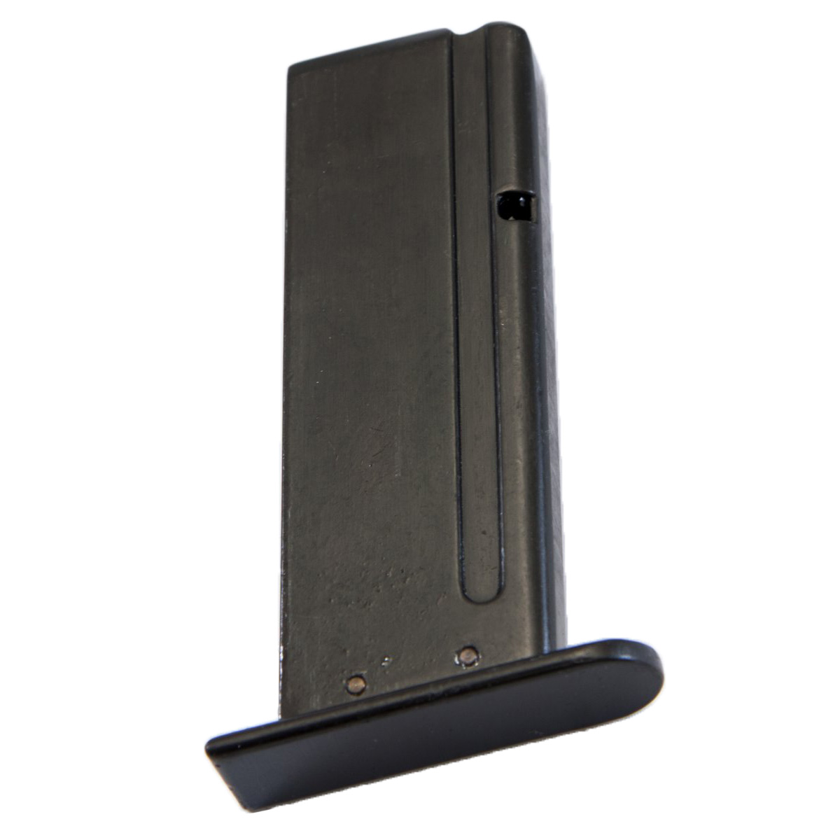 Réplica de pistola semiautomática, EUA-Israel 1982, metal lacado preto e plástico