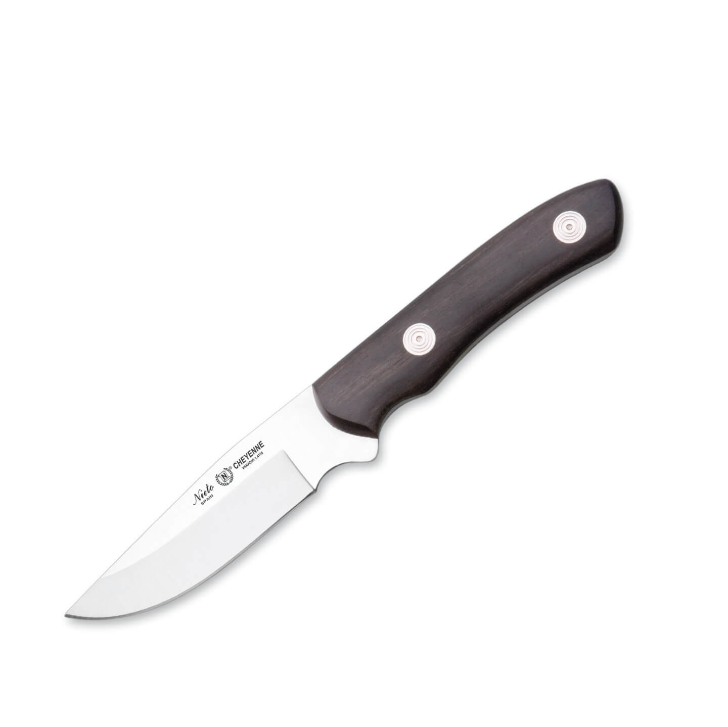 Cuchillo de caza Nieto Cheyenne con mango de madera de ébano negr...