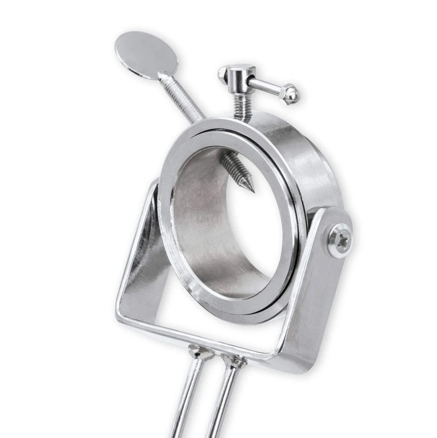 Suporte giratório dobrável para presunto feito de madeira de bambu e aço inoxidável