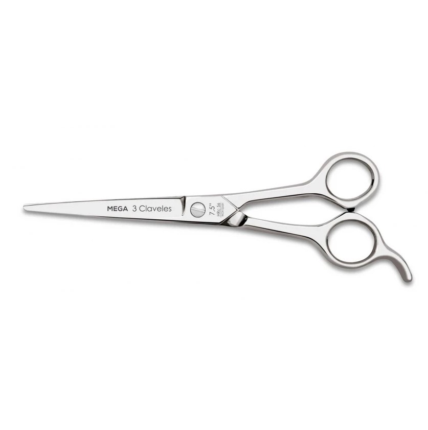 Tijera de peluqueria Mega 7.5" con filo microdentado 3 Claveles