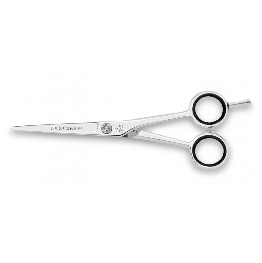 Tijera peluquero Air 6" en acero inoxidable 3 Claveles