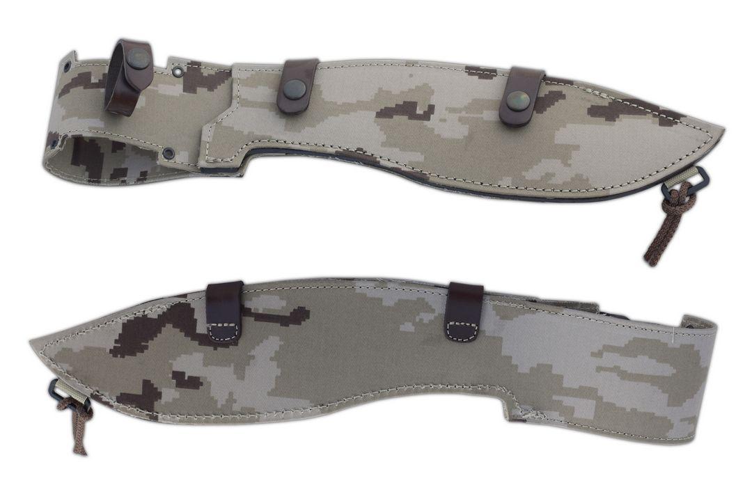 JV Falcran Tactical Machete mit aridem Pixel-Camouflage-Micarta-Griff und schwarzer Klinge