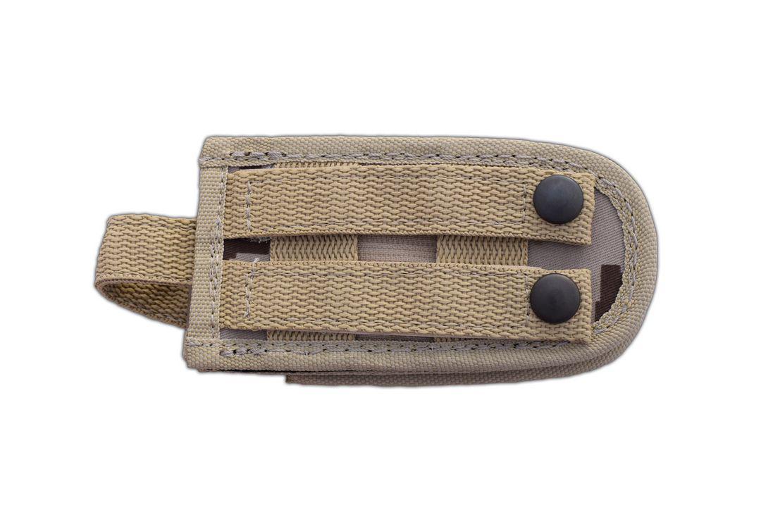 JV Raptor navaja bushcraft con hoja tracker y mango de micarta camo funda cordura multiposición