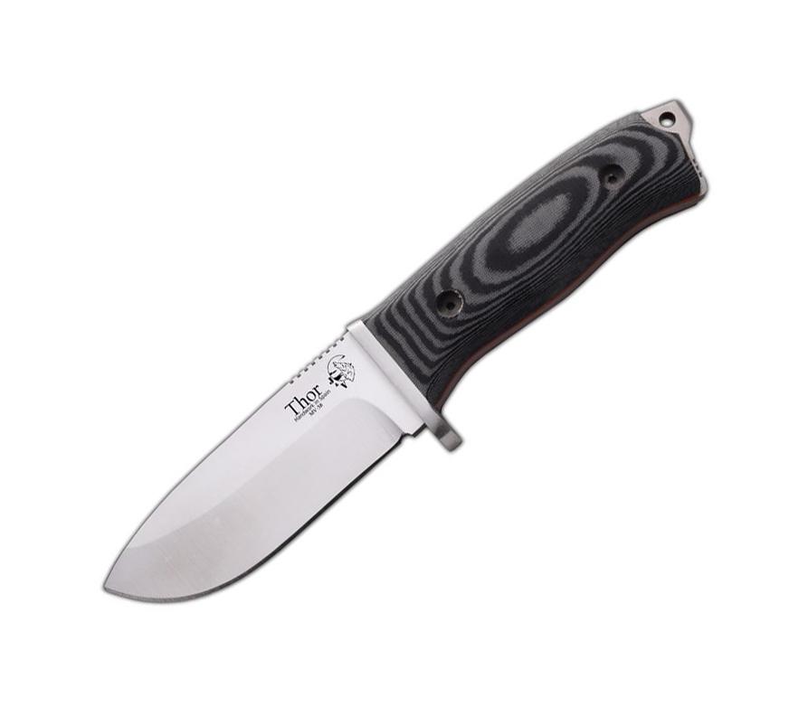 JV Thor Heavy duty bushcraft faca com alças de micarta pretas