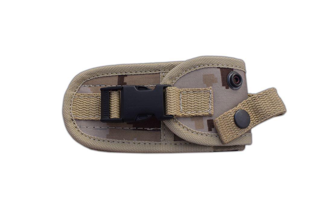 Navaja JV Titan Micarta camo pixel con funda cordura multiposición