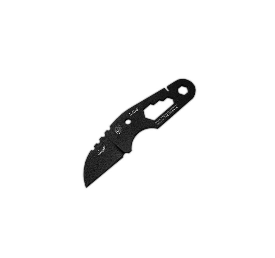 JV Small negro cuchillo de cuello enterizo sin funda