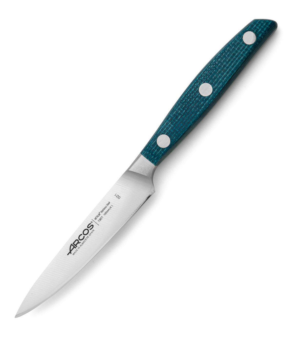 Arcos Brooklyn paring knife with blue micarta handle