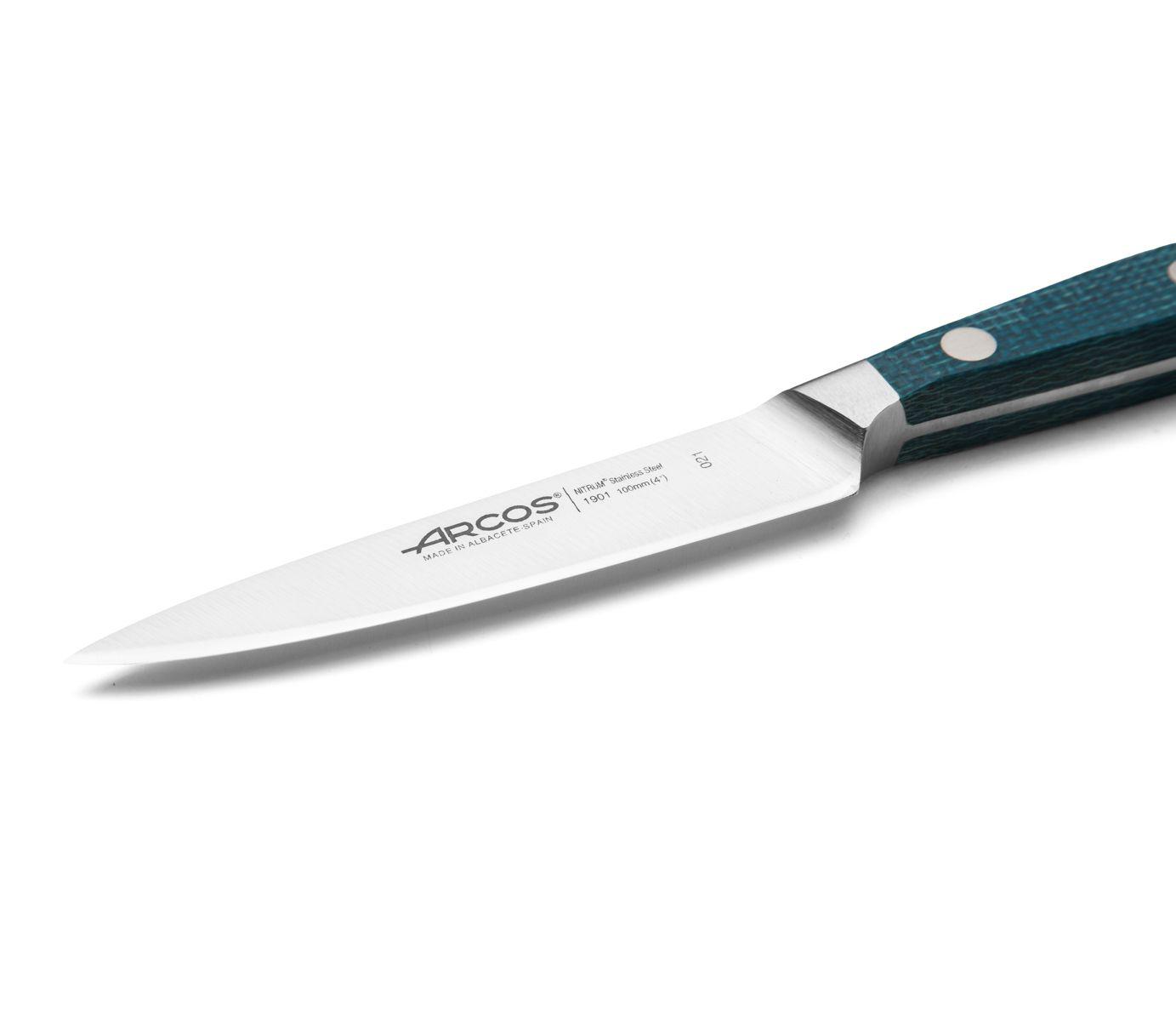 Arcos Brooklyn paring knife with blue micarta handle