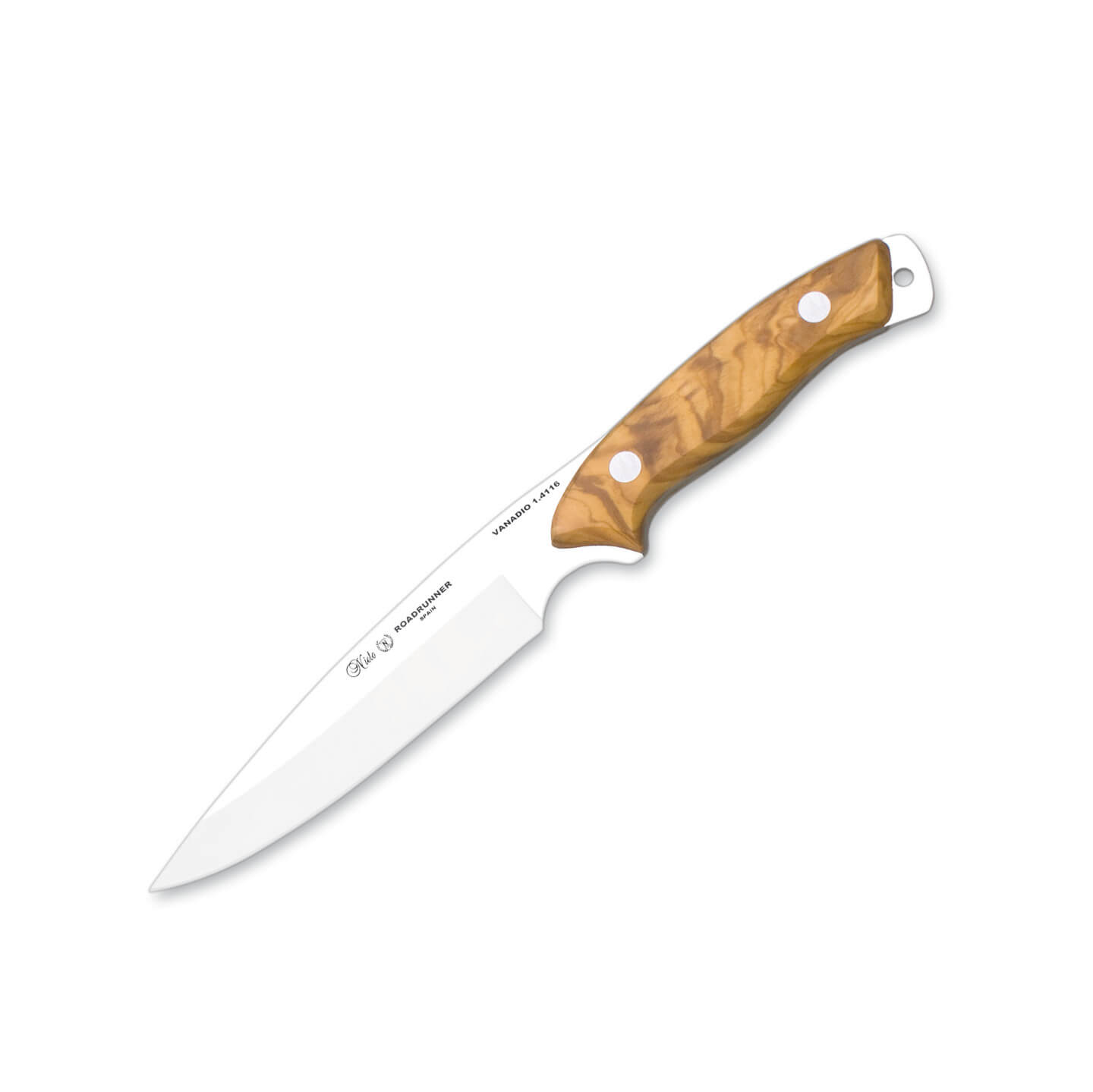 Cuchillo de caza Nieto Roadrunner con mango de madera de olivo y ...