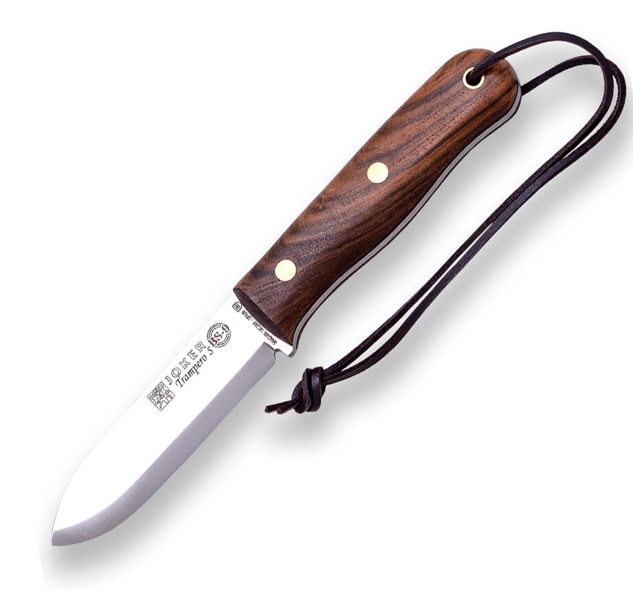 Cuchillo bushcraft Joker BS9 Trampero S con mango de madera de no...
