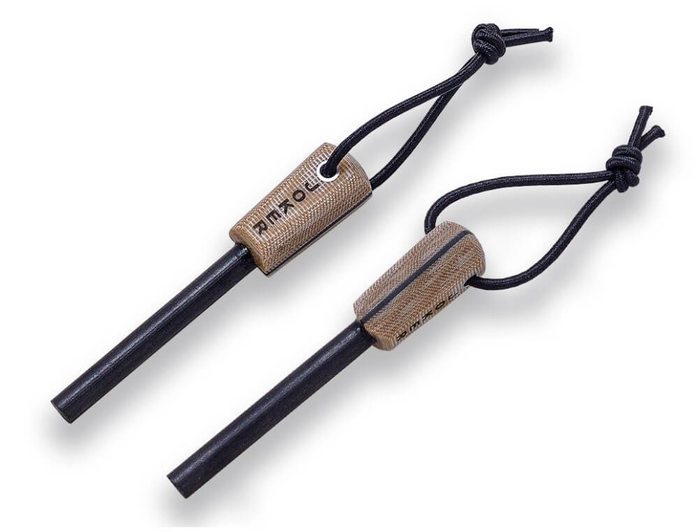 Faca Bushcraft BS9 Nordic Joker com cabo de micarta marrom e lâmina Böhler K720 com pederneira