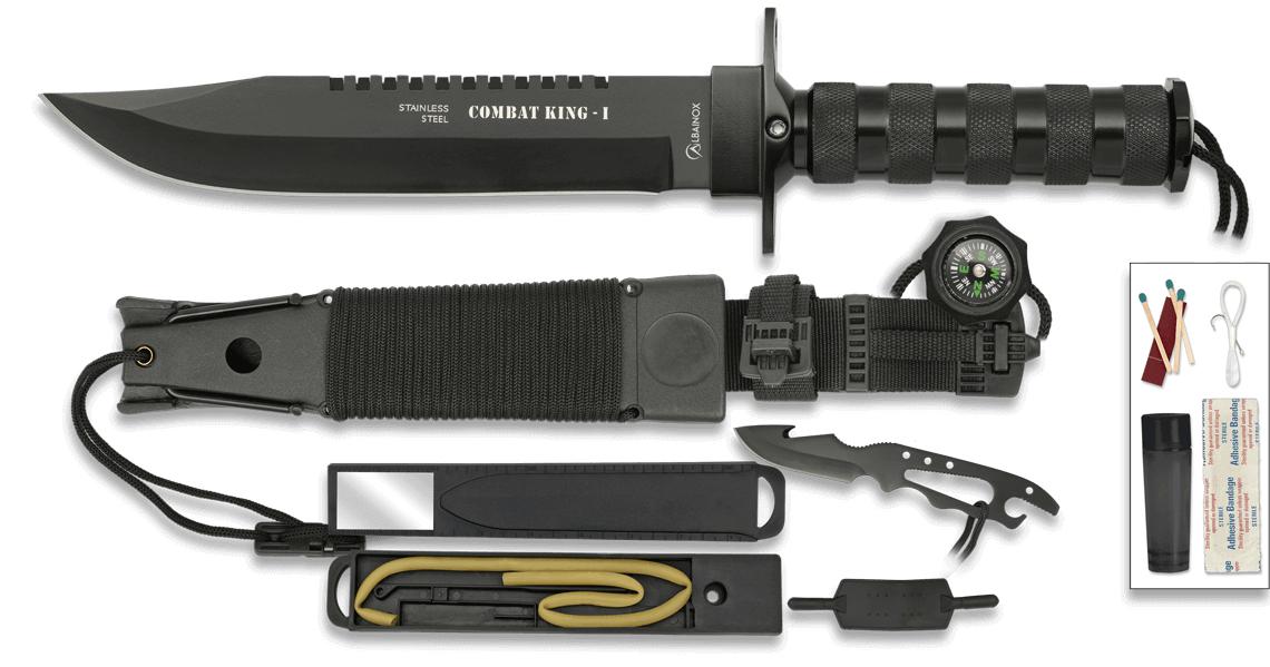 Albainox Combat King I faca tática preta