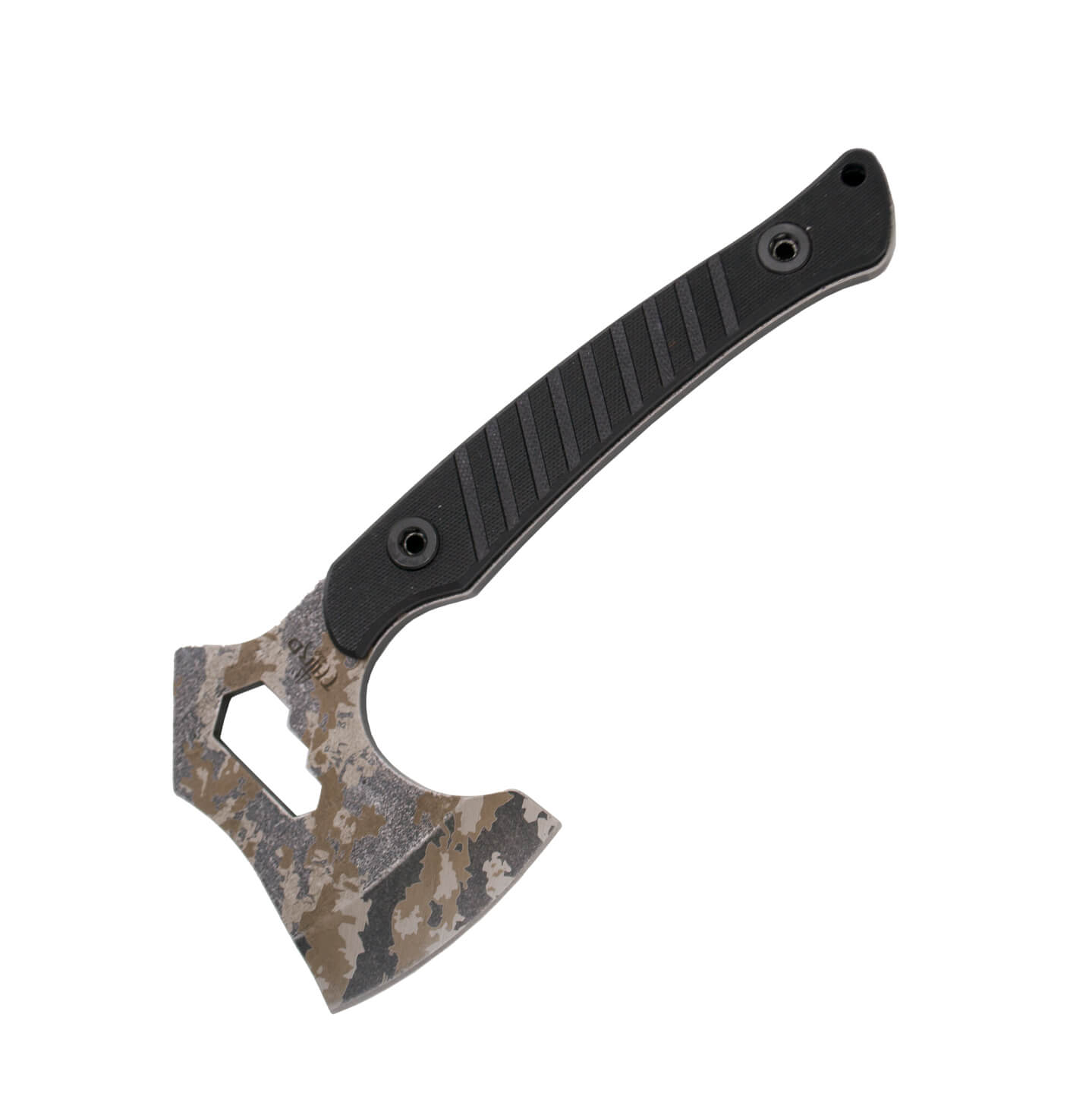 Hacha táctica con mango de G10 negro y hoja de camuflaje S4000BK