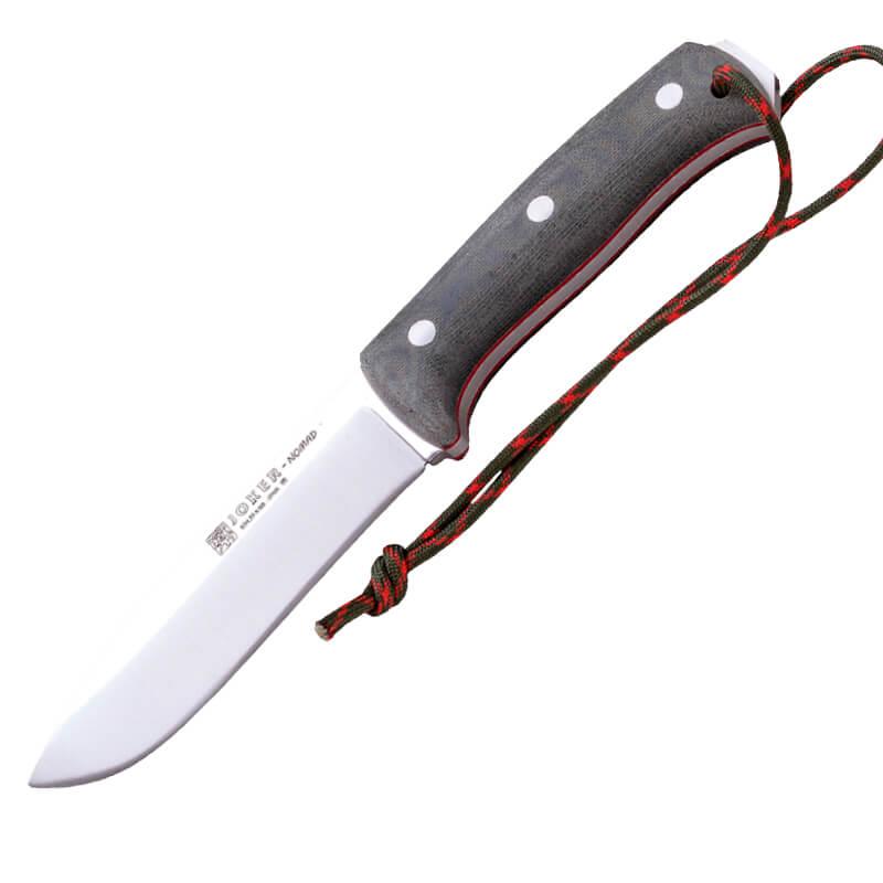 Cuchillo bushcraft Joker Nomad con mango de micarta verde