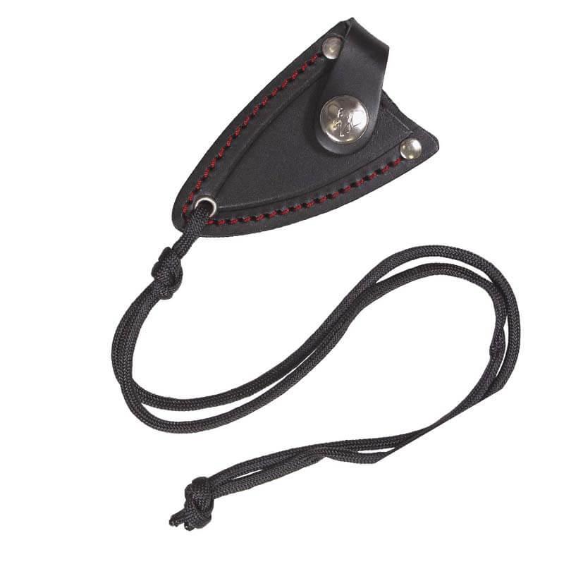 Cuchillo bushcraft Cudeman mod. YODA. Mango micarta negra. Funda de cuero.