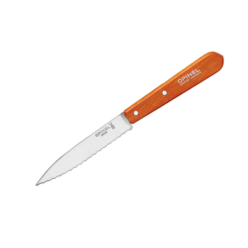 Cuchillo dentado de Opinel N116 color mandarina con hoja de 10 cm...
