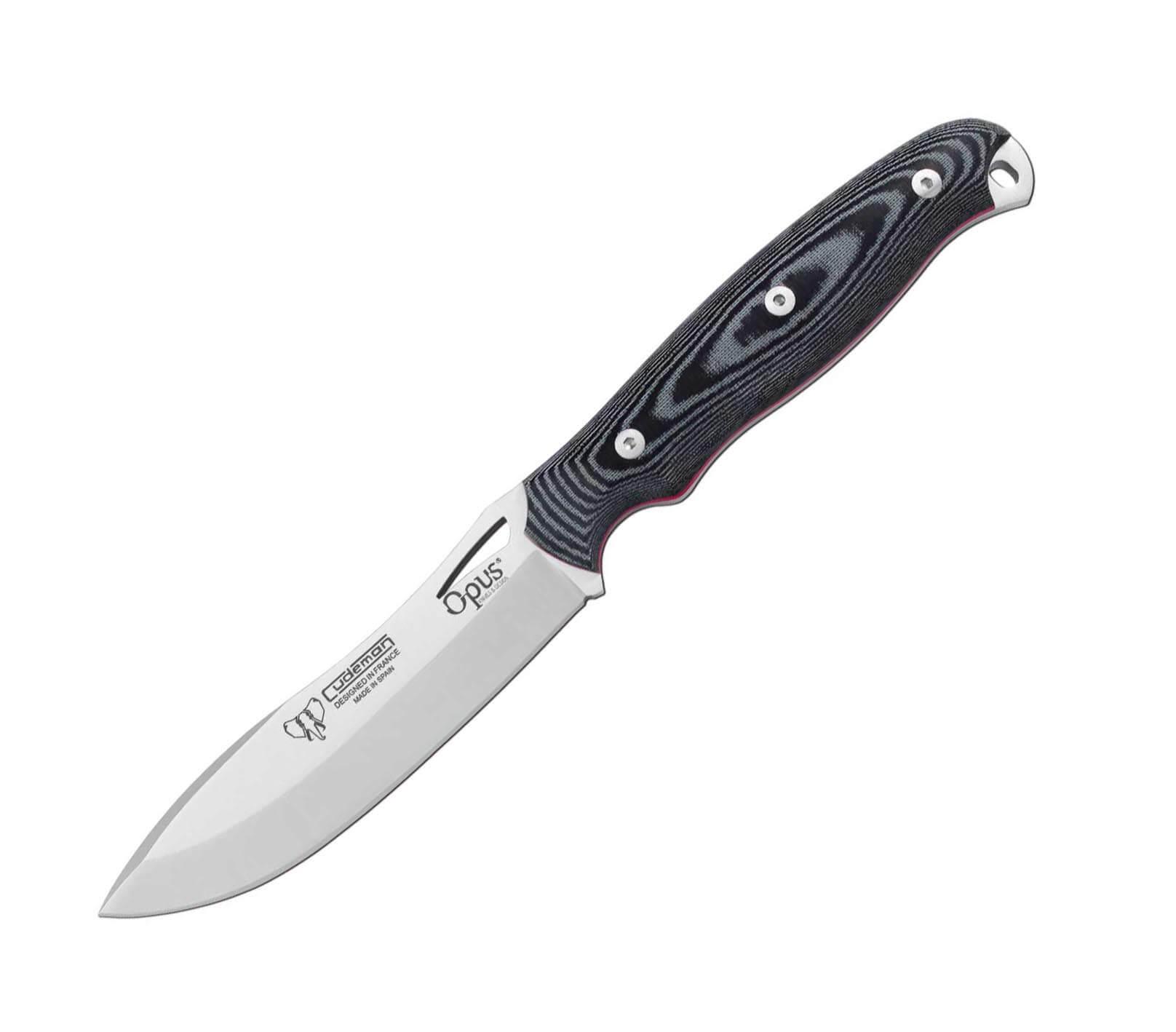 Couteau Nessmuk Cudeman OPUS Ness Wolf 208-M avec manche en micarta noir