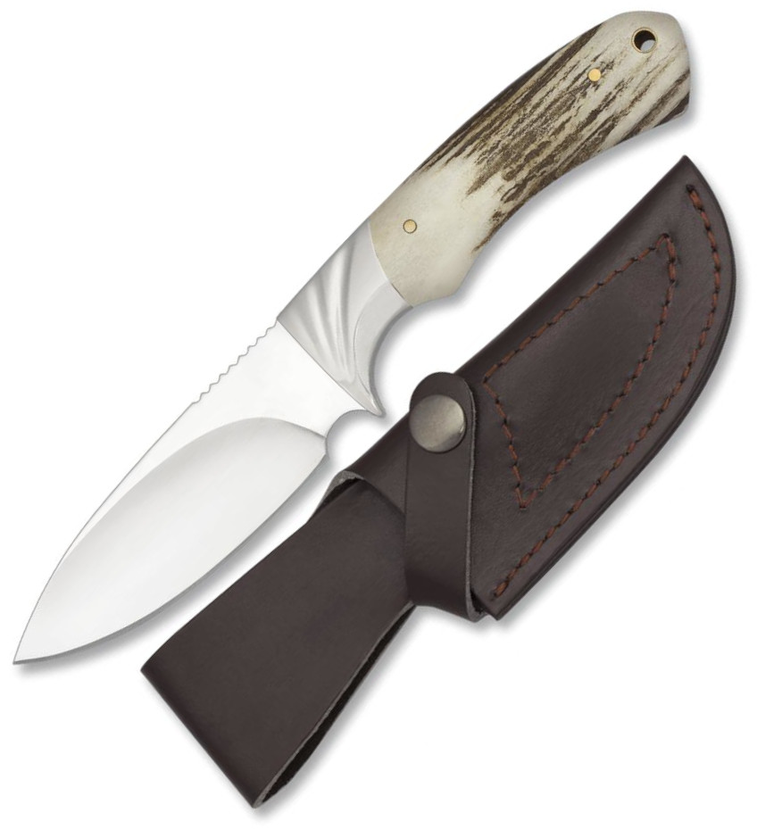 Cuchillo deportivo de caza de Albainox con mango de asta de cierv...