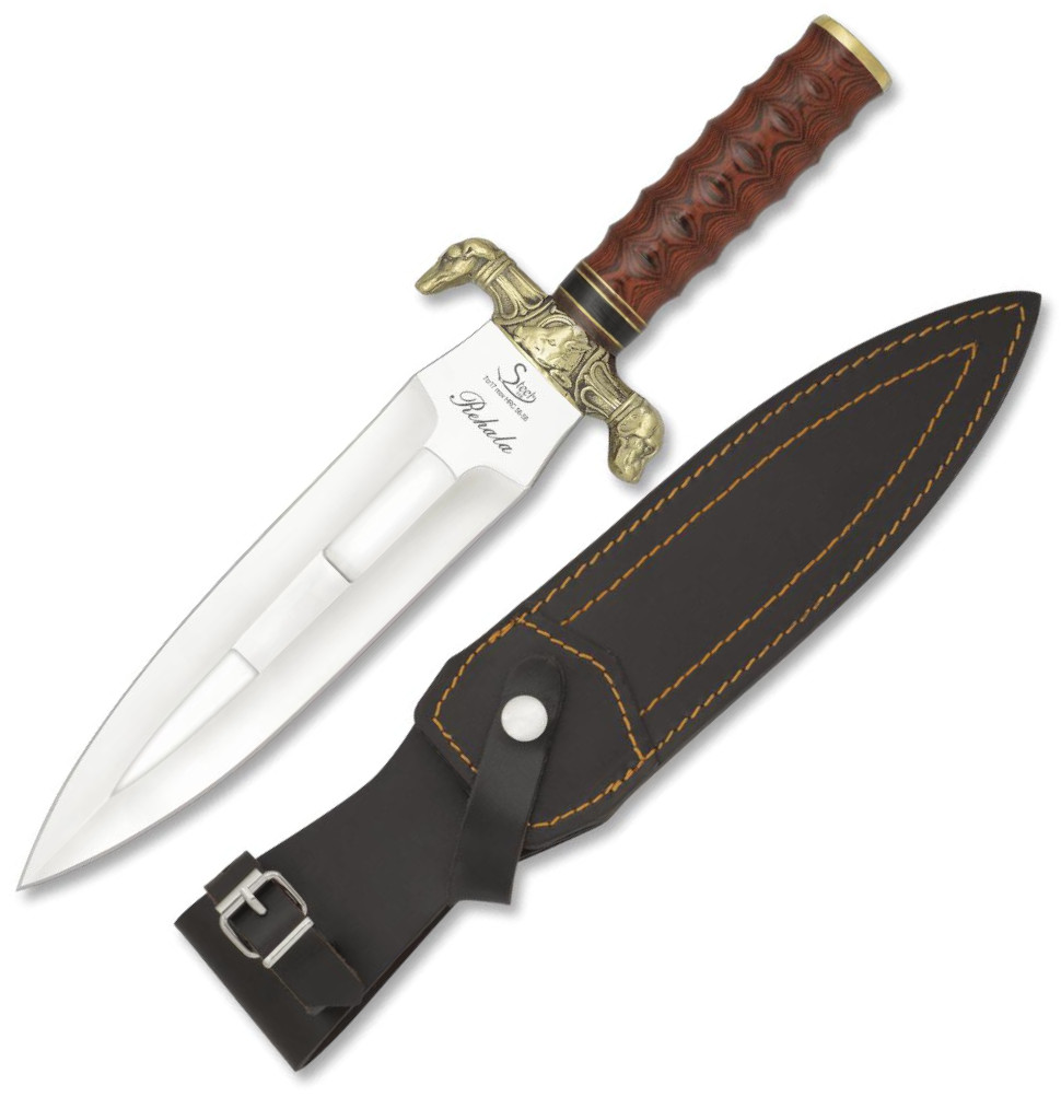 Cuchillo de caza Albainox Rehala con separadores de piel, mango d...