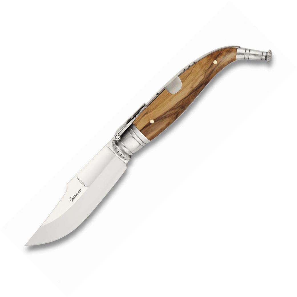 Navaja CLASICA LUJO Nº0 con mango de madera de olivo y hoja de 7....