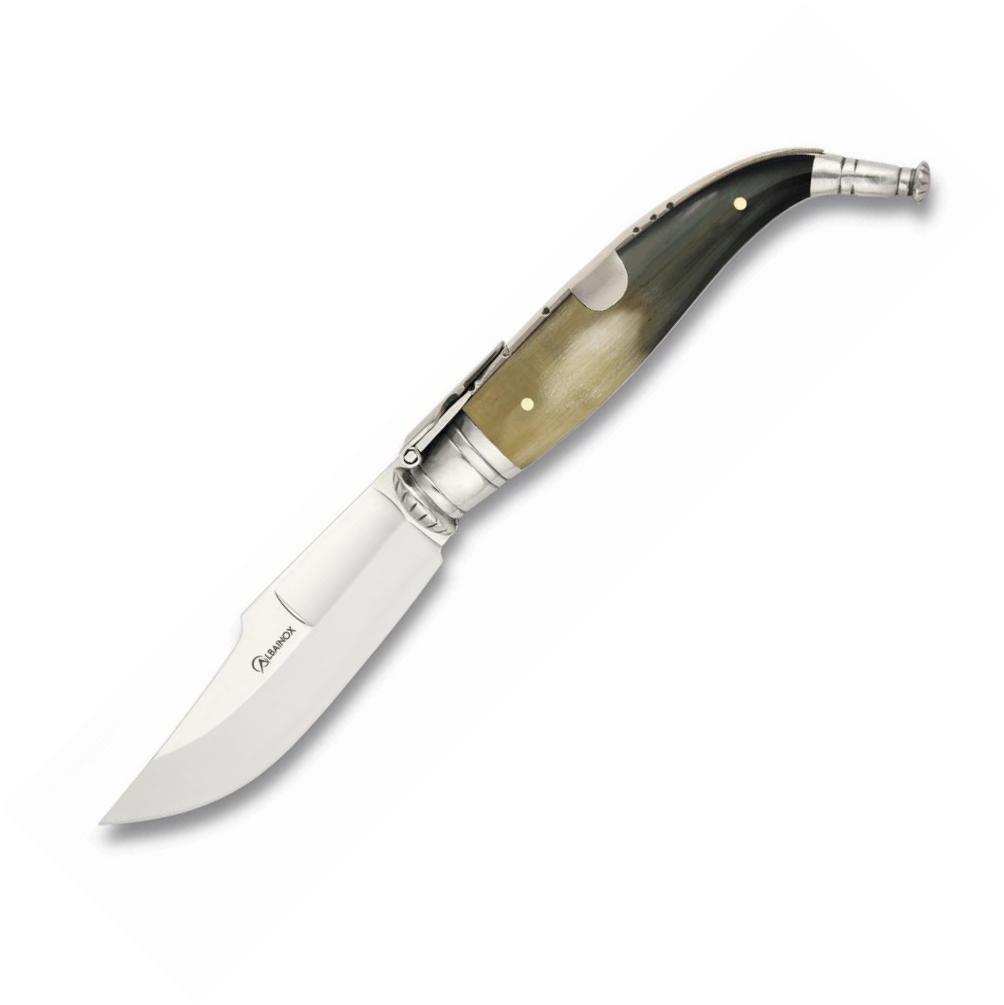 CLASICA LUJO pocket knife Nº0 with bull horn handle and 7.5 cm bl...