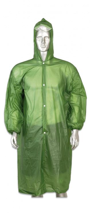 Chubasquero impermeable de plástico de color verde 