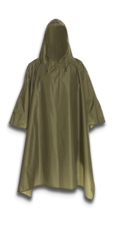 Poncho impermeable de color verde de 660 gramos de peso