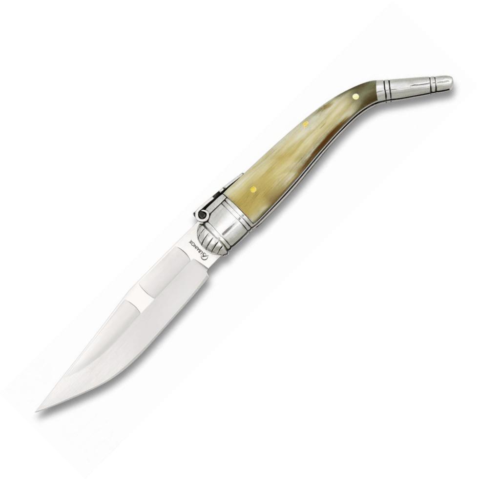 Navaja SEVILLANA Nº1 con mango de asta de toro con hoja de 9.7 cm