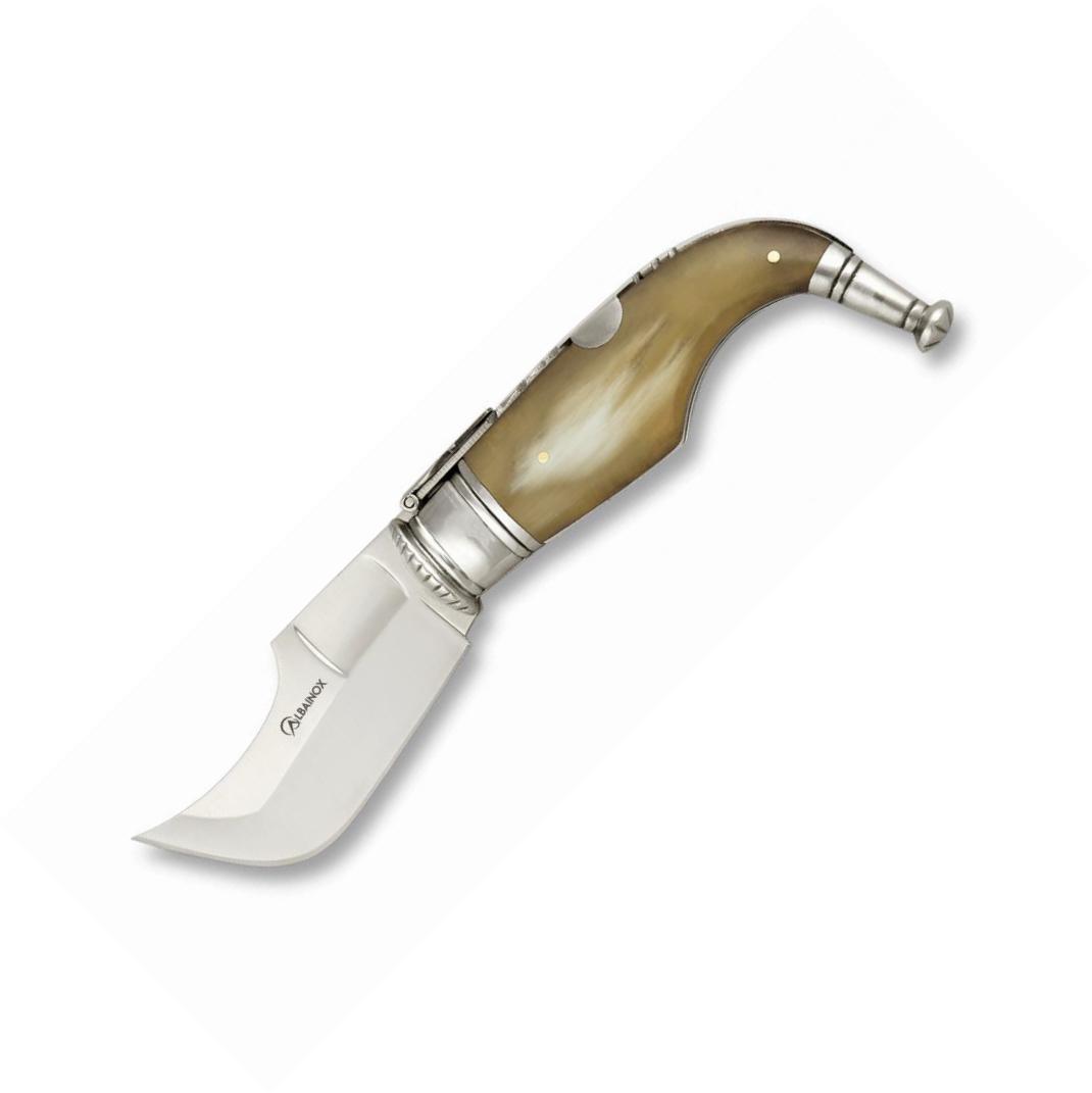 Faca dobrável Albainox CAPAORA Nº00 com cabo em chifre de touro, ...