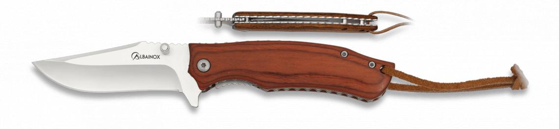 Canivete Albainox apresentado em caixa colorida com cabo em Pakka...