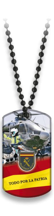 Placa con cadena de bolas GUARDIA CIVIL