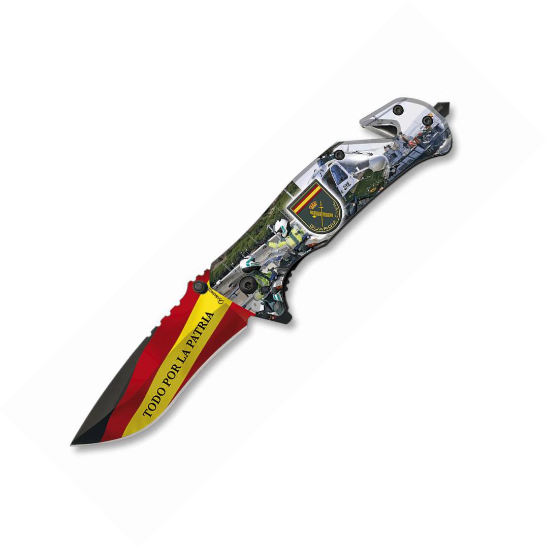 Navaja táctica asistida Albainox de la Guardia Civil con FOS, imp...