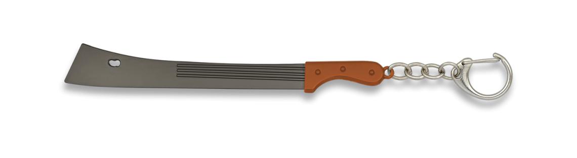 Chaveiro em forma de facão com 12 cm de comprimento