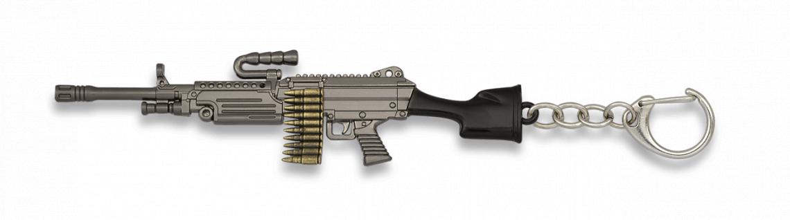 Chaveiro em forma de metralhadora leve
