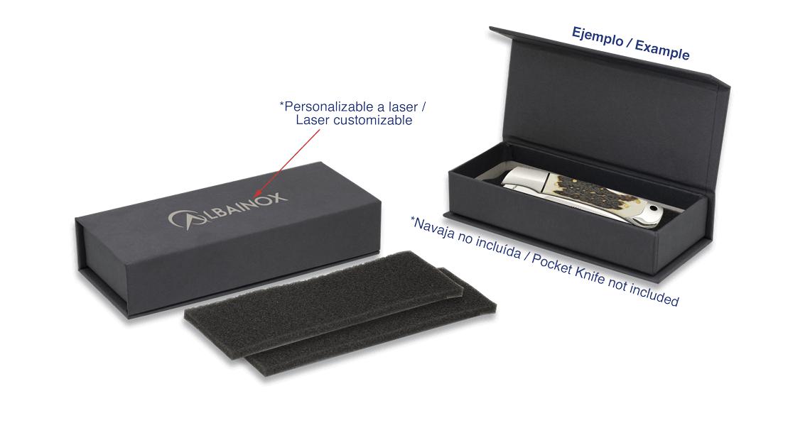 Caja negra imantada Albainox, dimensiones de 14,5 x 4 x 3 cm