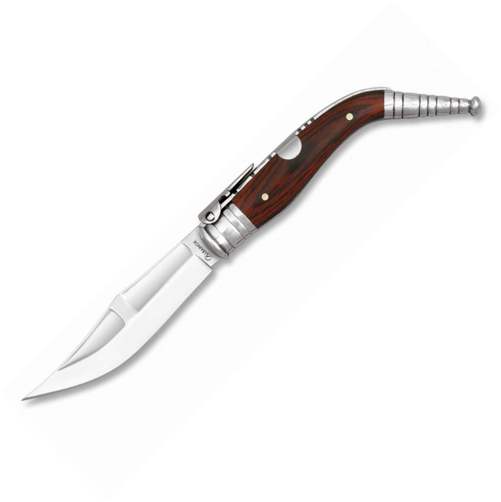 Navaja BANDOLERA Nº4 con mango de madera roja, bloqueo de palanqu...